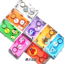 BTS Bulletproof Youth League BT21 Japan limited cartoon face signature edition keychain pendant(Made in Japan)
