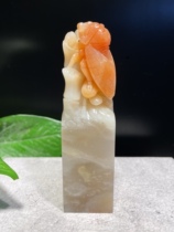 Laos stone good luck cicada seal seal carving Shoushan stone carving