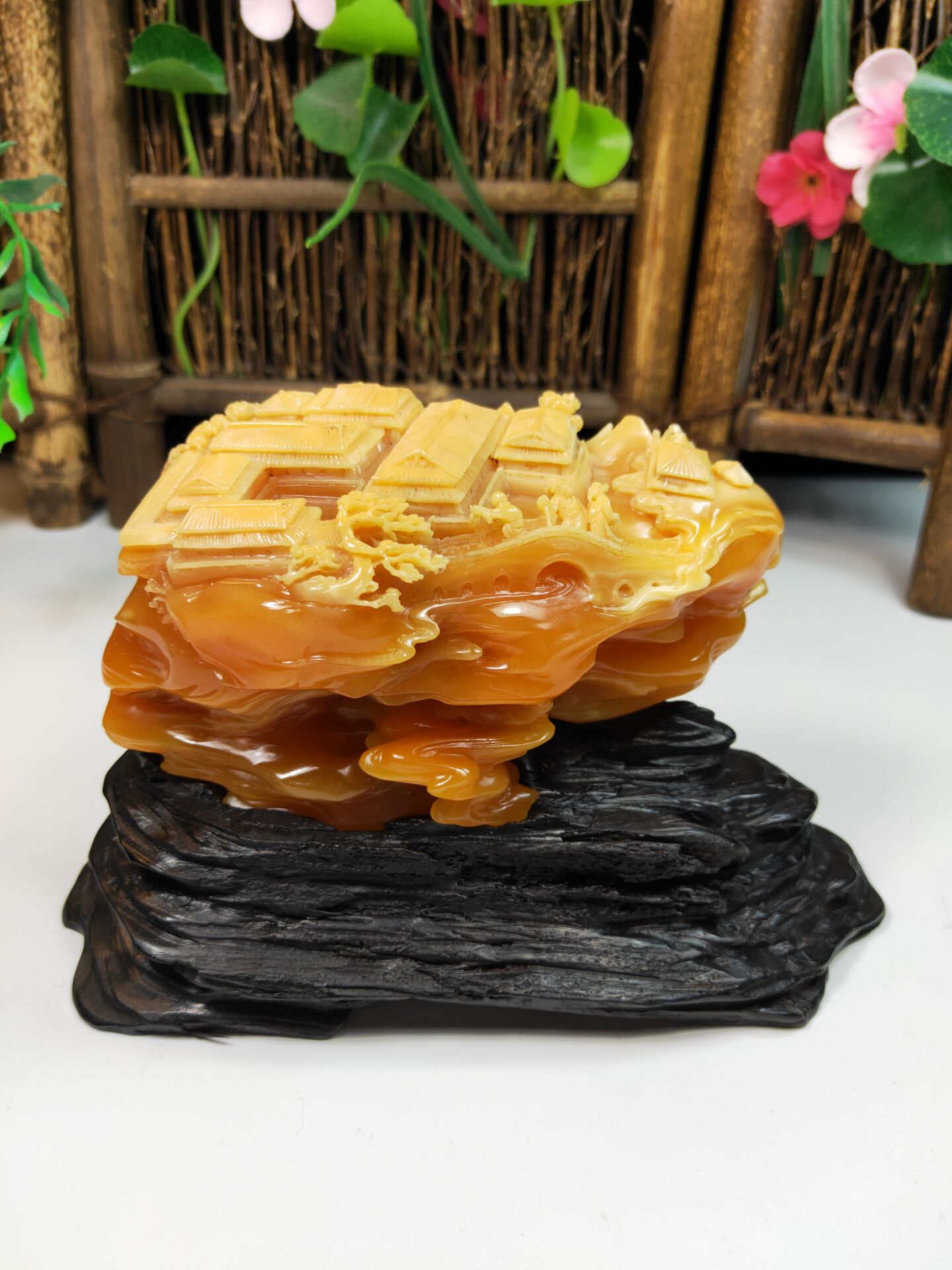 Authentic Indonesian gold field Huanggaoshan flowing water swinging piece water material field yellow Ya'an green raw stone seal engraving seal