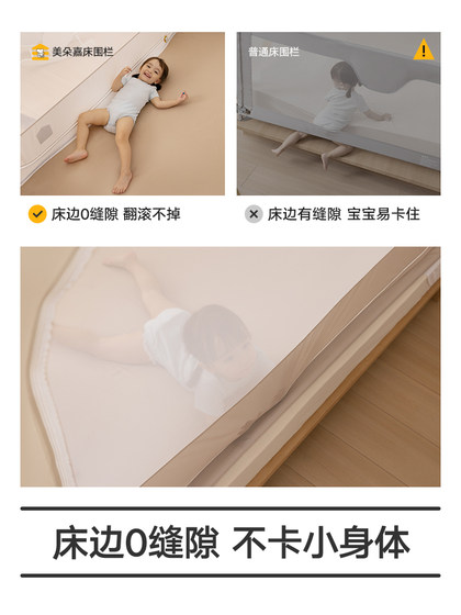 美朵嘉2025新款防摔围栏婴儿床蚊帐家用护栏蒙古包全棉床单一体式