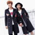 Couple áo khoác mùa đông áo khoác lông thú 2019 mới vừa chiều dài xu hướng cặp đôi Hàn Quốc phiên bản tính khí con trai mặc quần áo mùa đông 