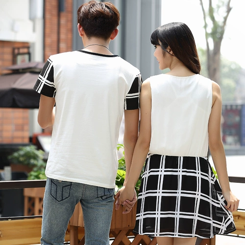 Парная одежда для влюбленных, весенняя юбка, летняя одежда, короткий рукав