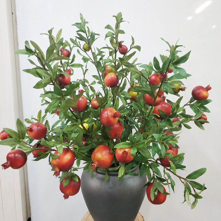 Simulation pomegranate decoration placement pomegranate flower garnet fruit set New house set store accessories Simulation flower garnet