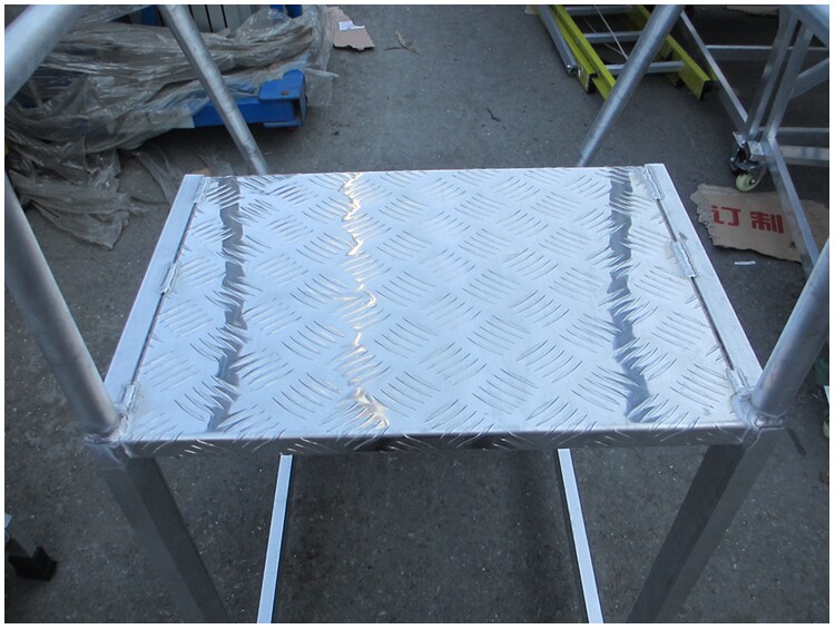 лестница 铝合金登高台移动平台梯工作梯安全爬梯车间踏板梯仓库货架踏步梯 Huafeng ladder