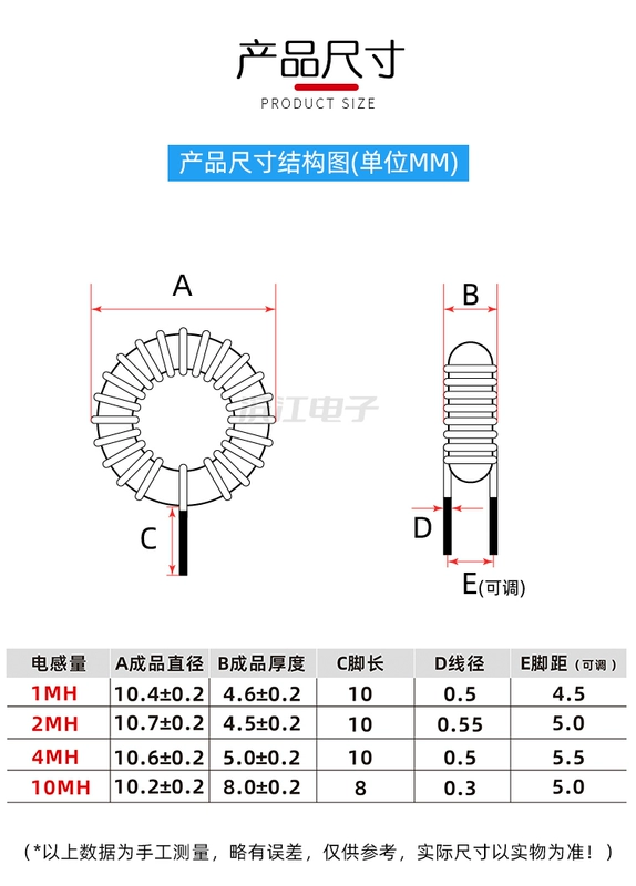 9*5*3 1MH 2MH 3MH 4MH 10MH dòng đơn chế độ vi sai bộ cảm ứng lọc ferrite mangan kẽm cuộn cảm cuon cam la gi