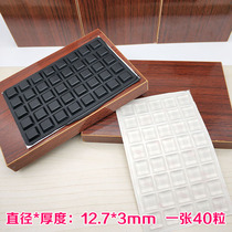 Furniture 3M self-adhesive cabinet door silencer pad Rubber anti-collision particles Silicone anti-collision particles buffer anti-collision pad 12 7*3 square type