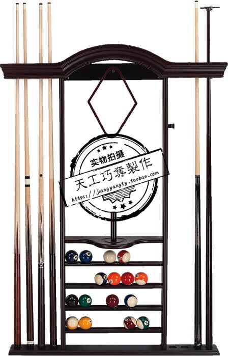 Wall-mounted solid wood table club rack