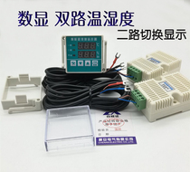 WSD2-Z intelligent digital display dual-channel temperature and humidity controller 2 temperature 2 wet switching display power distribution cabinet dedicated