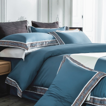 60 long-staple cotton four-piece cotton bedding European style tribute satin quilt cover hotel double cotton sheets