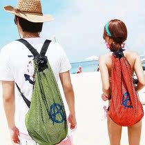Swimming Mesh Backpack Outdoor Beach Bag Casual Bag Men And Women Lovers Double Shoulder Boy Swimming Bag Raincoat Swimsuit Bag