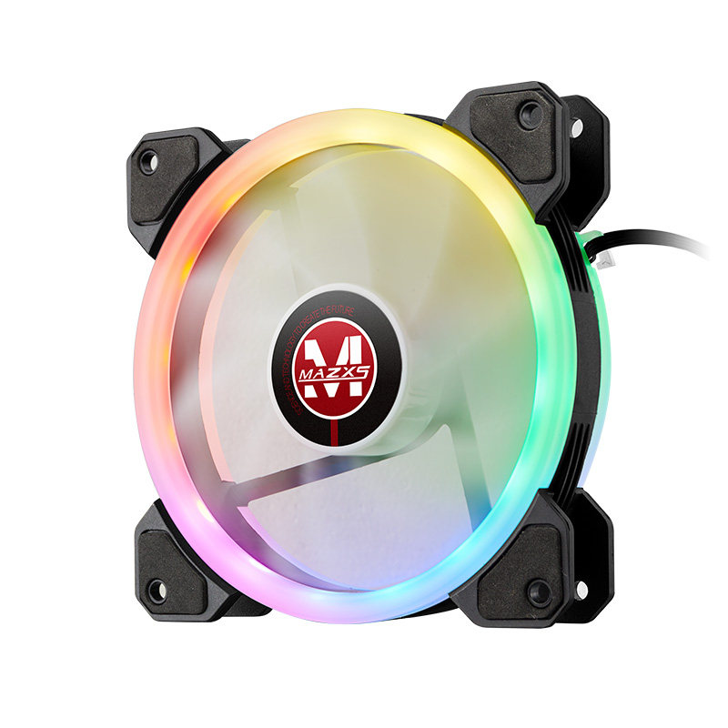 Yuelin 12CM chassis fan led fan 12cm magic light RGB fan mute D-type interface fan