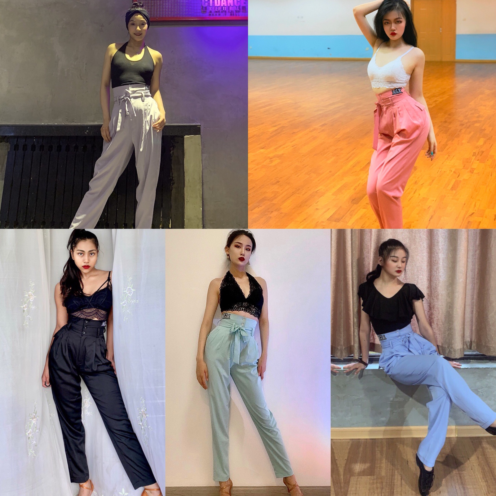 SOFTCHEN MLX new high waist two wearing method adult female Latin dance pants display slim leg length 100 lap