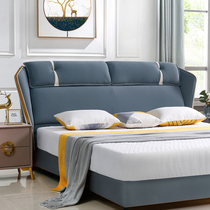 Light luxury headboard soft bag Leather art Simple modern single double backplane Solid wood floor-to-ceiling technology cloth headboard soft bag