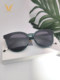 Microfiber Sunglasses Green Women's 25 New Model Ins Style Nylon Uv Protection Large Frame Trendy Fashion Sunglasses