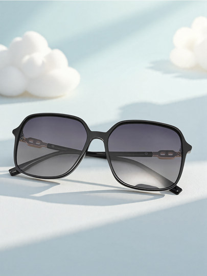 2025 New High-End Sunglasses for Women, Anti-Uv, Large Frame, Lock Buckle, Rhinestone Polarized Sunglasses for Women with Round and Long Faces