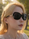 2025 New Sunglasses European and American Trendy Fashion Sunglasses for Women Korean Style Retro Small Frame Polarized Elegant and Unique Front