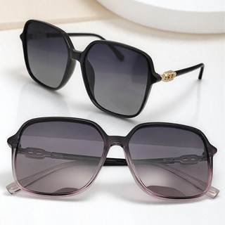 2025 New High-End Sunglasses for Women, Anti-Uv, Large Frame, Lock Buckle, Rhinestone Polarized Sunglasses for Women with Round and Long Faces