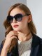 Sunglasses for Women, Anti-Uv, Polarized, Rhinestone, Fashionable, Small Face, Driving Sunglasses, Korean Style, Trendy, Beach Sun Protection, Sunshade