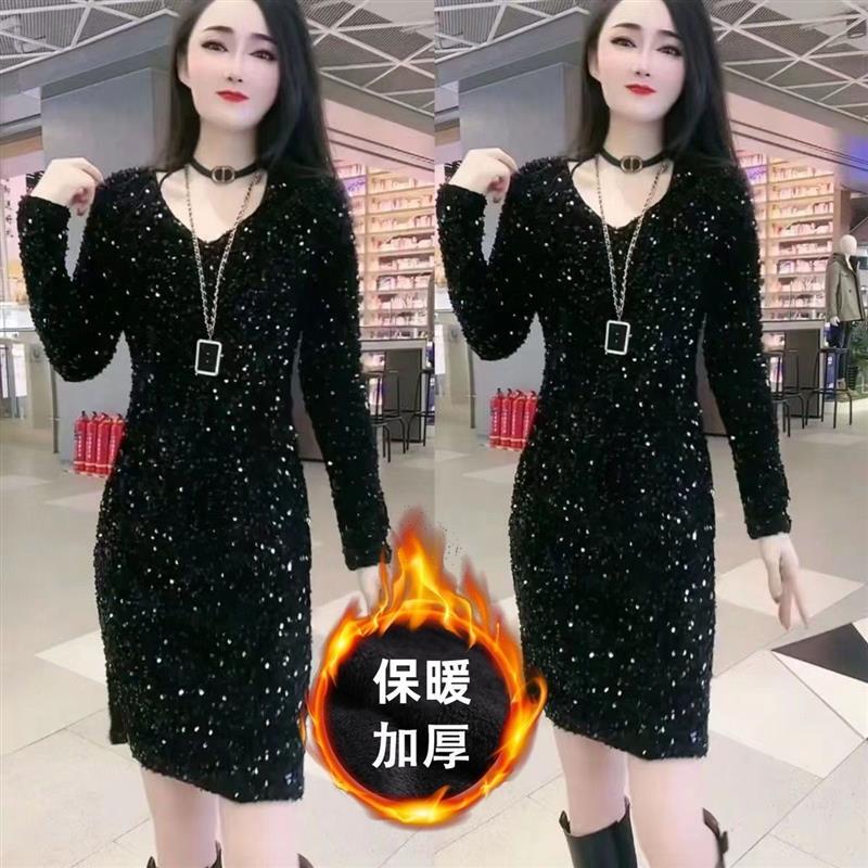 2025 Spring and Autumn New French High-Quality Dress Women's Design Niche Waist Slim Sequined Hip Skirt Trendy 2025 Spring and Autumn New French High-Quality Dress Women's Design Niche Waist Slim Sequined Hip Skirt Trendy