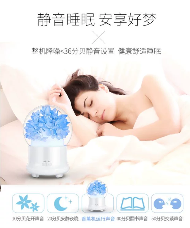 Máy tạo độ ẩm Mini Office Desktop Home Phòng ngủ Mute Portable Air Eternal Flower Moisturising Essential Oil Aromatheracco Machine - Máy giữ ẩm