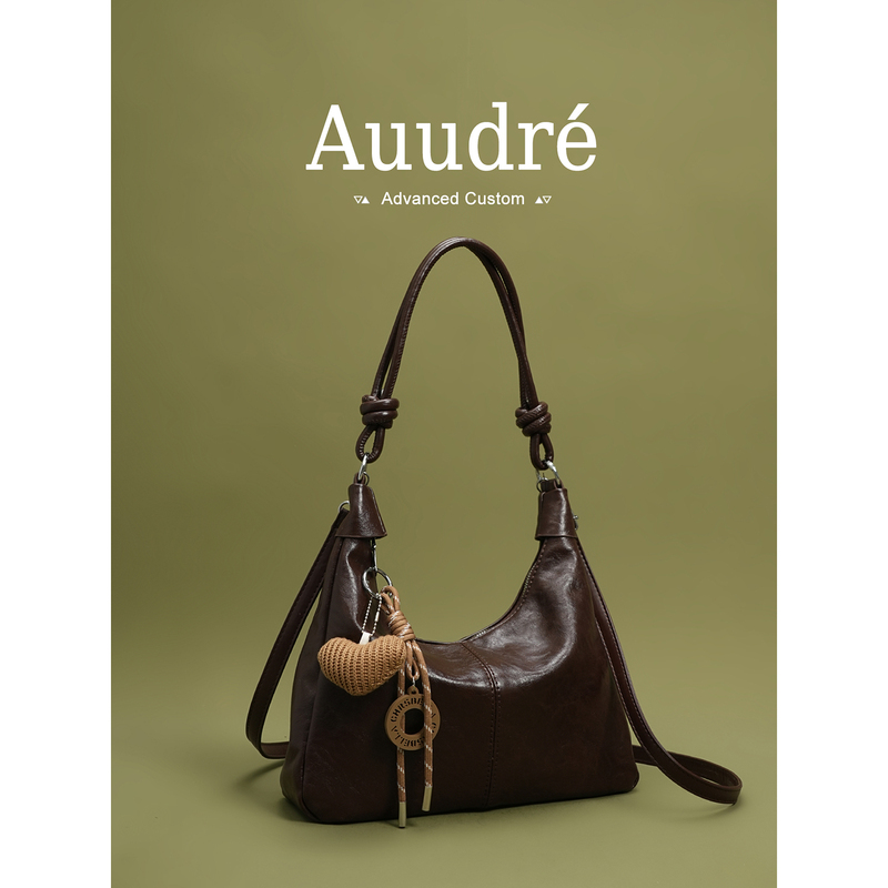 Auudre Simple Retro Soft Shoulder Underarm Bag for Women 2026 New Fashion Work Commute Crossbody Bag
