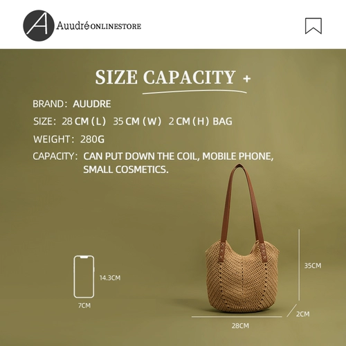 Плетеная соломенная вместительная и большая сумка через плечо, пляжная сумка на одно плечо