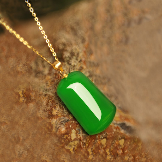 Dairuo Jewelry Emerald Colorless Brand Pendant for Girls Brazilian Natural Chrysoprase National Trend Necklace New Year Gift