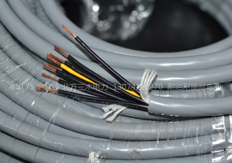 8-core 0 75 signal line Sheath line Oil-resistant line Wear-resistant bending outlet standard sheath line