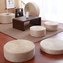  Straw round futon meditation mat Buddha worship mat Rattan Tatami Tea ceremony cushion Thickened meditation mat Zen cushion
