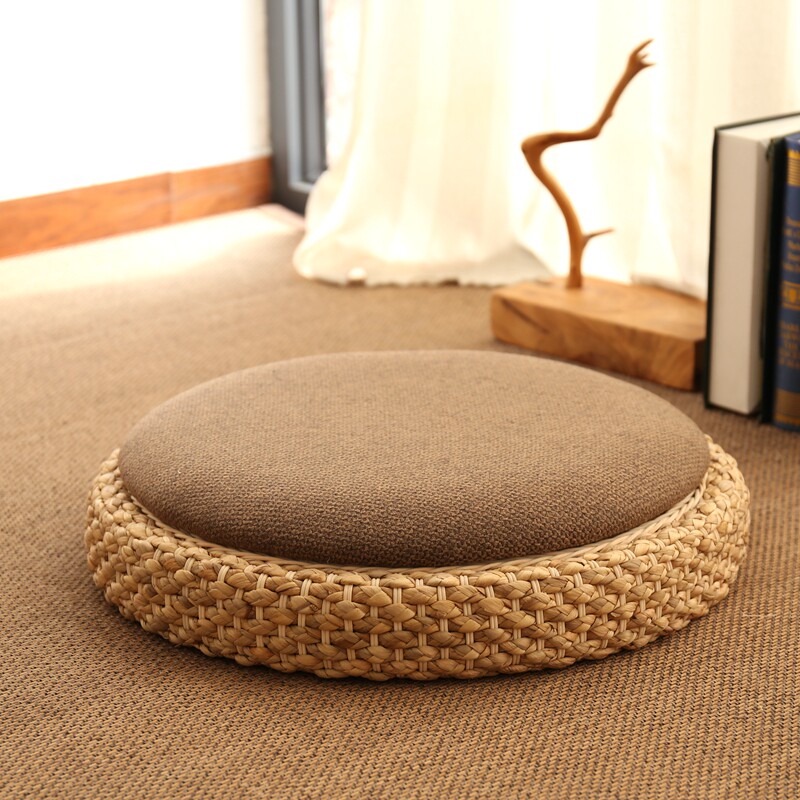 Day Style Bushel Cushion Zen mat tatami for sitting Baifo Zen mat Rattan Chic Tea Road Cushion Thickened Floor Kneeling Mat