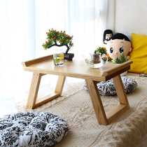  Weiyue solid wood bay window table Tatami coffee table Chinese study table meditation table Balcony windowsill computer table Sweat steaming room Kang several