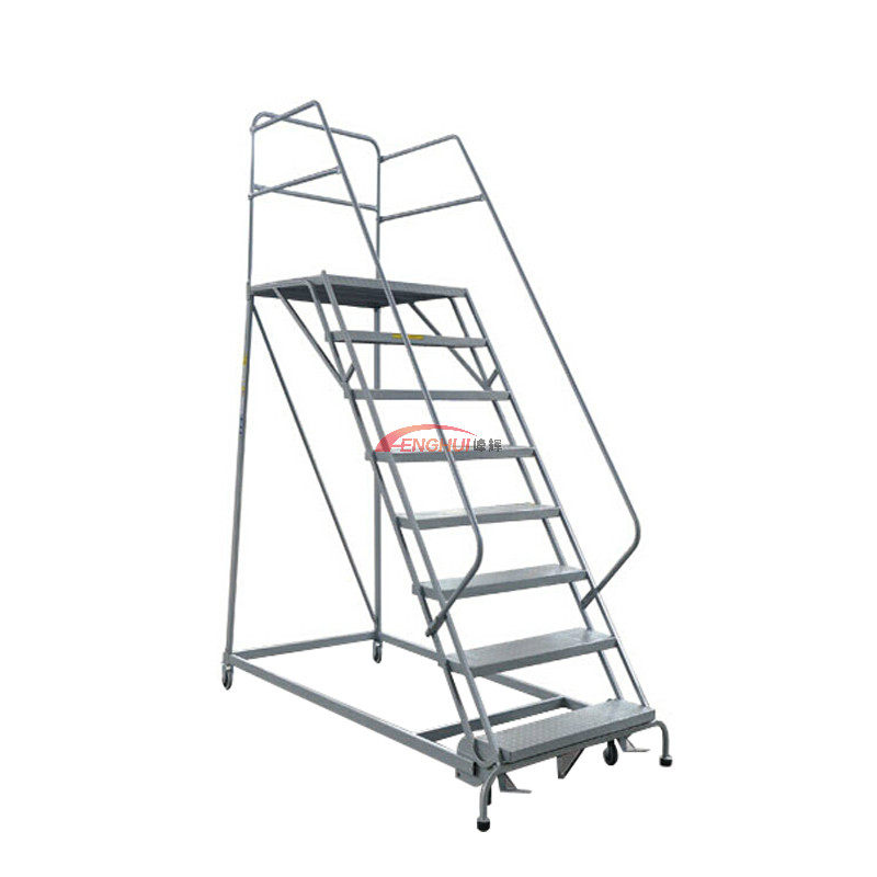 climbing ladder warehouse mobile platform ladder cargo ladder special supermarket ladder aluminum alloy ladder mobile ladder
