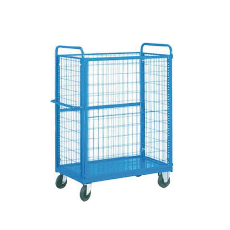 Push Small Piece Handling Car Ultra Silent Four Wheels Pull Wagon Portable Cart Supermarket Special Folding Metal Cart