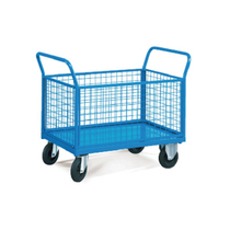 Trolley pull truck four wheel silent portable cart supermarket special pull truck steel cart