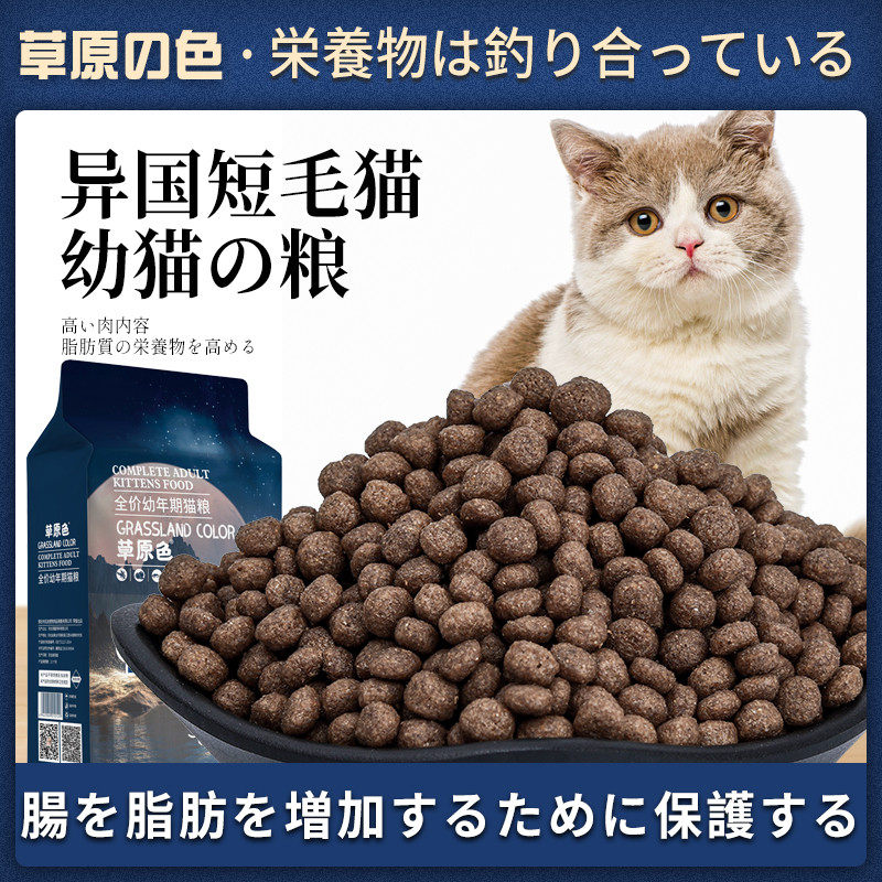 Grassland color_Exotic short hair cat staple cat diet cat fat and blush deep sea fish 1-12 months 2kg