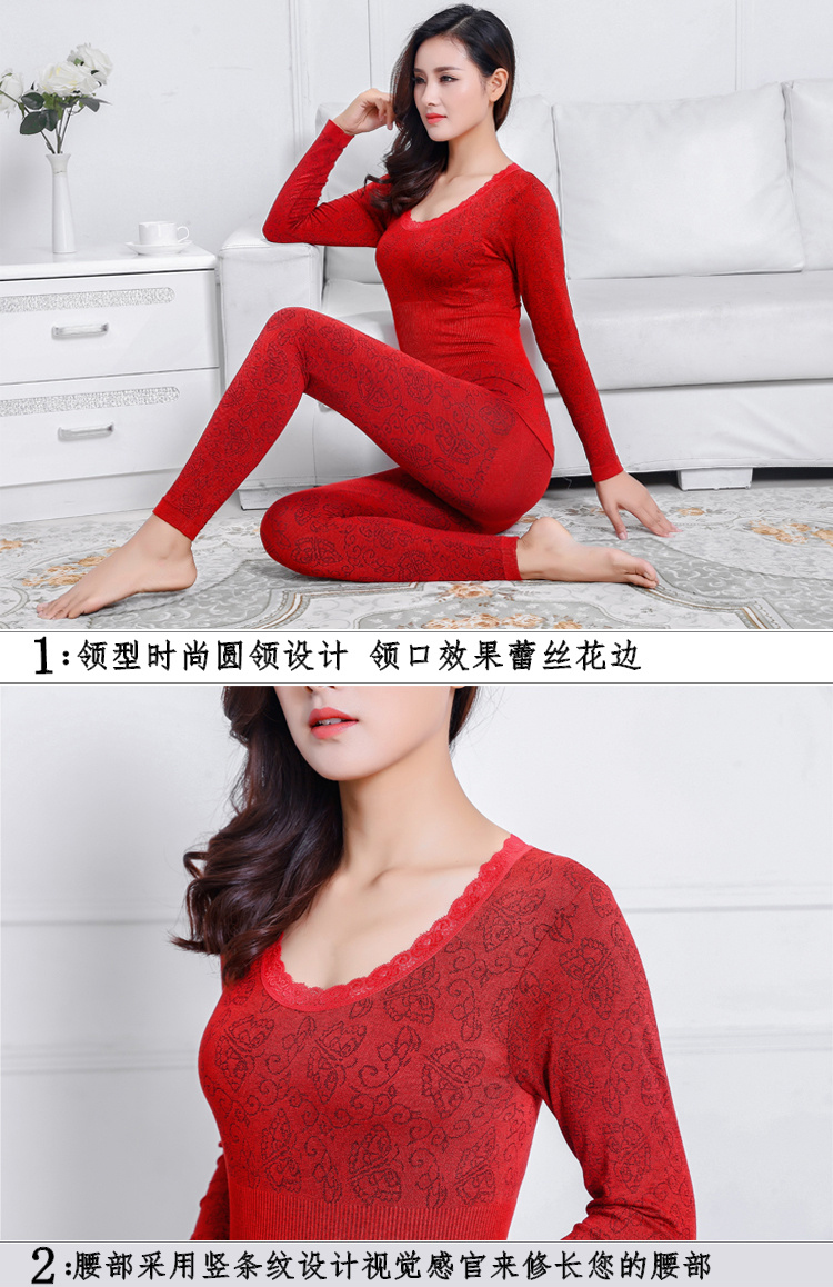 Mùa xuân và mùa thu Áo sơ mi nữ màu đen của phụ nữ Phần mỏng Qiuyi Qiuku Bộ đồ lót bằng vải cotton giữ ấm đồ lót nam