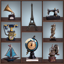 Retro restaurant milk tea shop creative resin model crafts small ornaments office porch personality desktop decoration