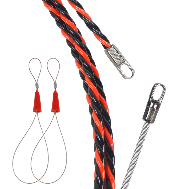 Threader guide electrician pipe threader cable string wire puller straight right angle flat head big hole threader