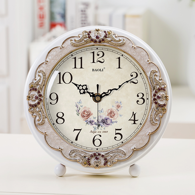 Polario-style silent bedroom grandfather clock ornament modern living room creative desk clock fashion bedroom pastoral simple sitting clock