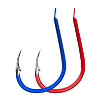 Keith Blue Diamond red fire thousand fish hook triangle tooth hook tip light hard sharp sea fishing hook big bag Japanese import