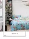 Miho dệt bông giản dị nhung dày ấm chà nhám một gia đình bốn chăn giường sen váy 2 2.3 * 2,5 * 2,7 - Bộ đồ giường bốn mảnh