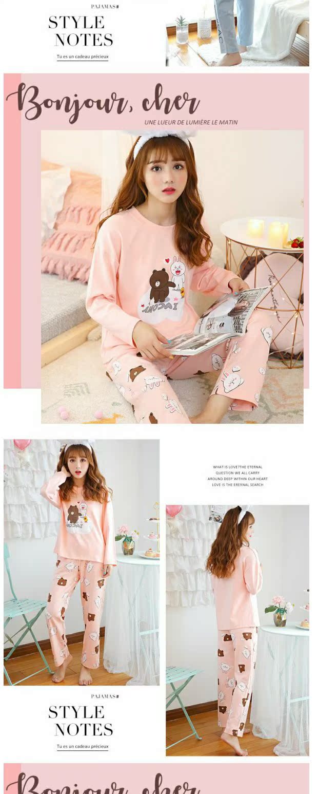 Mùa thu và mùa đông bé trai lớn đồ ngủ bé gái cotton dài tay S size nhỏ 12-13-15-18 tuổi bé gái học sinh trung học cơ sở kiểu đồ bộ