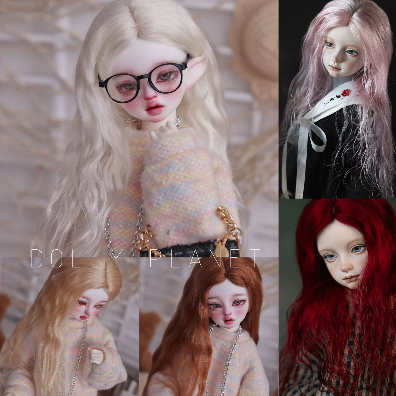 [Dollyplanet] BJD/SD/4 точки Malaysia Hai Hair/Wool Wigmail Simulation Scalp в кожу головы