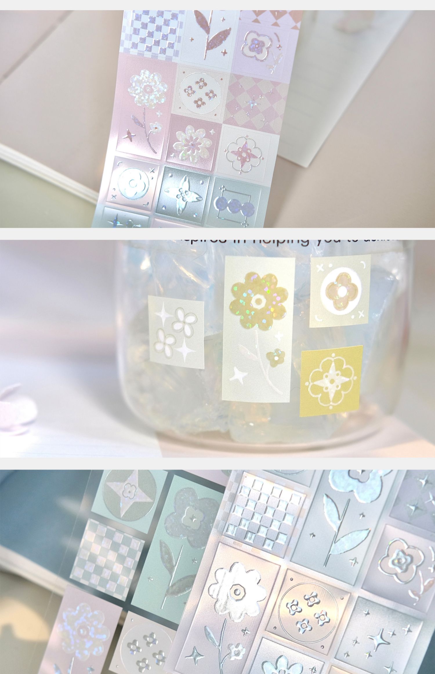 【預售】Vol4 花磚 雀斑茶新品原創模切貼紙卷 - 膠紙/膠帶/紙膠帶 - 紙 紫色