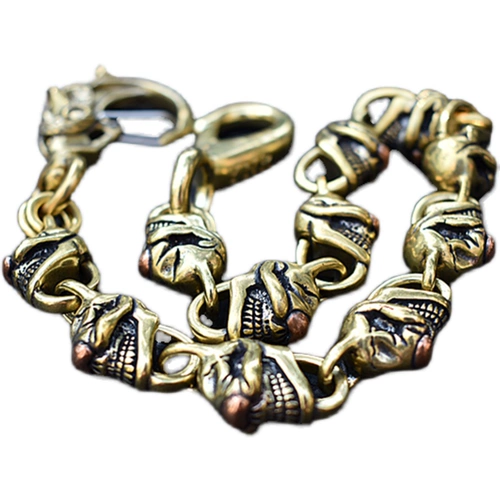 YNR производит чистые медные альпийские скелетные брюки цепь японская толстая локомотив мужские брюки цепь богатство ткани Бесплатная доставка