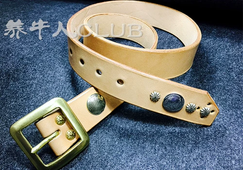 Произведено фермерами для крупного рогатого скота, латунной кусочкой Caxin Cai Bugle, Chrysanthemum Nail Четырехкратный винт пряжки, оборудование DIY и кожаное украшение