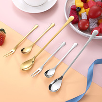 304 stainless steel coffee spoon long handle stirring spoon seasoning lengthened sweet spoons honey spoon Ice spoon stirring small spoon