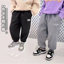 Childrens clothes boys casual pants 2022 Spring and Autumn new Han Edition children baby Waffger pants tide