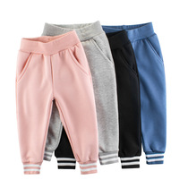 Girls plus trousers in 2022 fall and winter new childrens casual warm pants tide