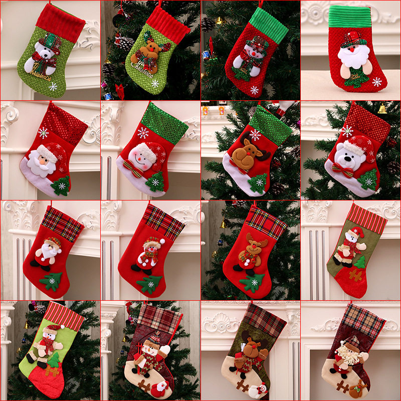 A1 Christmas decorations items Christmas old man small socks Christmas tree pendant Christmas Sox gift bag Christmas bag
